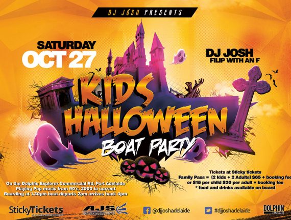 Kids Halloween Boat Party Flyer